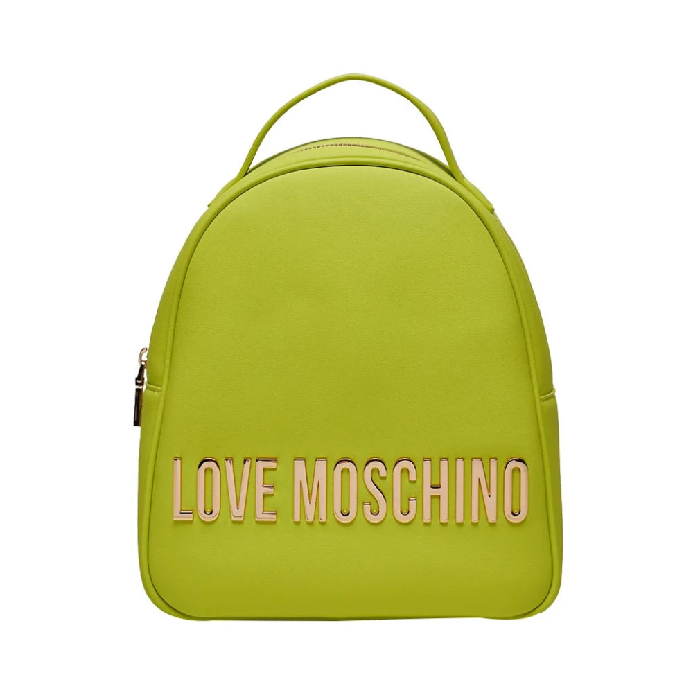 Love Moschino Fluorescerende groene synthetische rugzak Green Dames