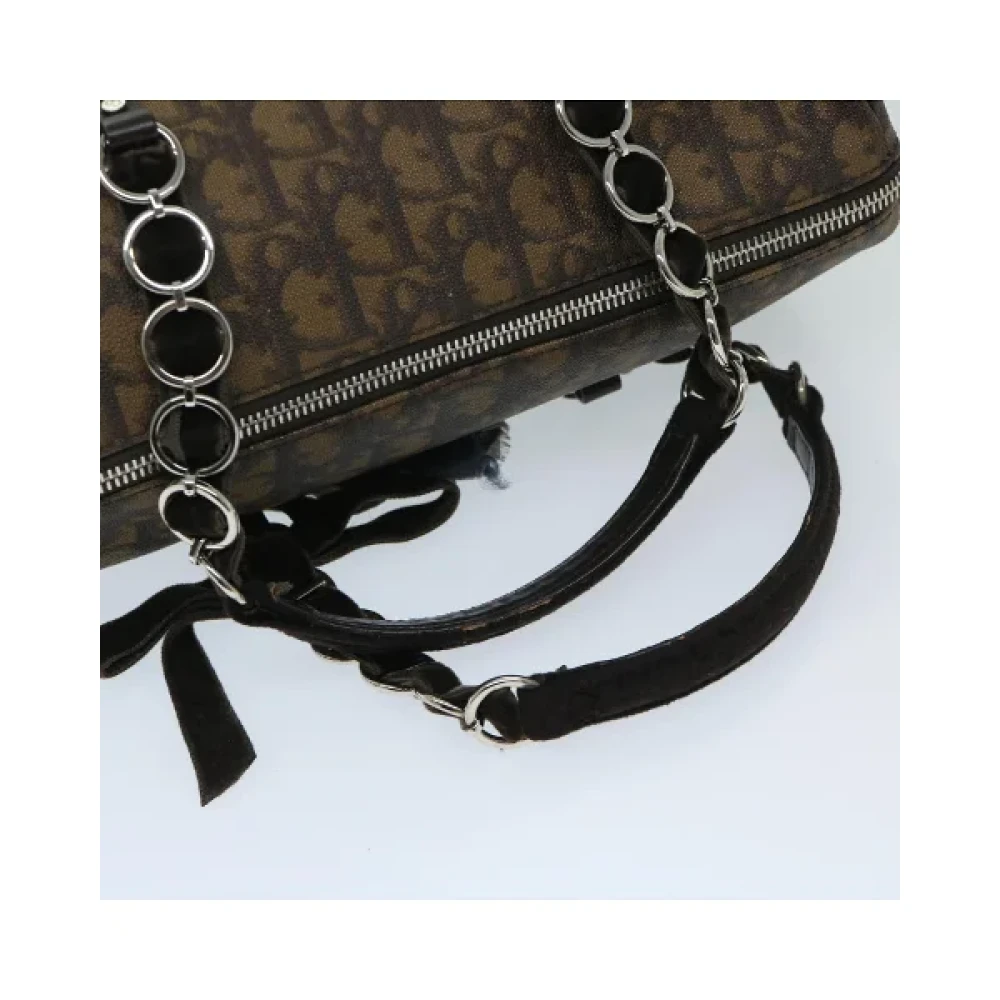 Dior Vintage Pre-owned Canvas handbags Brown Dames