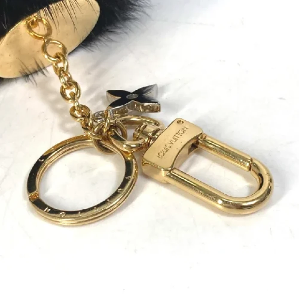 Louis Vuitton Vintage Pre-owned Fabric key-holders Black Dames