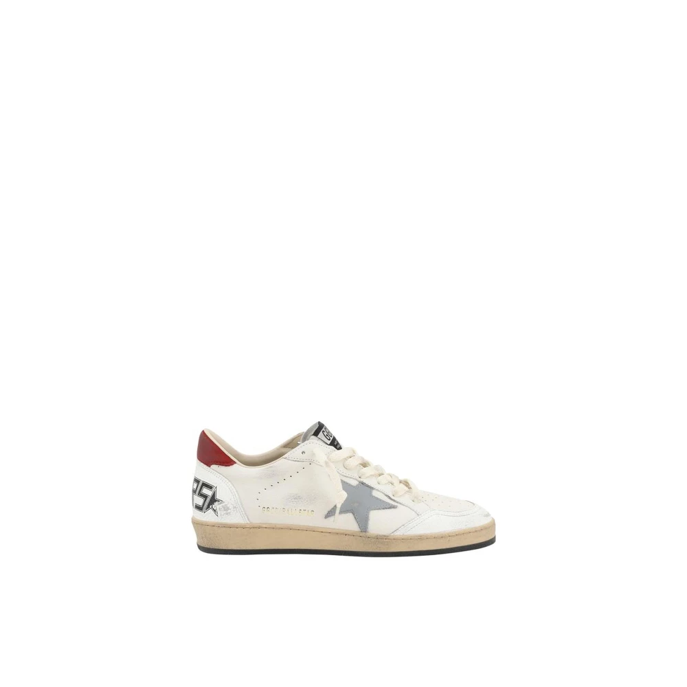 Golden Goose Mannelijk Beige Iconische Ster Leren Sneakers Met Suède