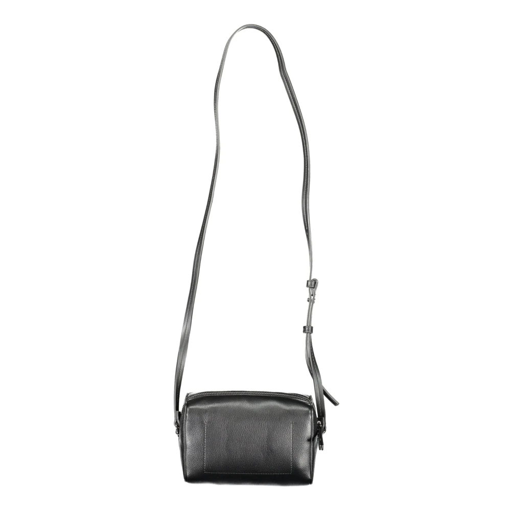 Calvin Klein Zwarte Schoudertas met Ritssluiting Black Dames