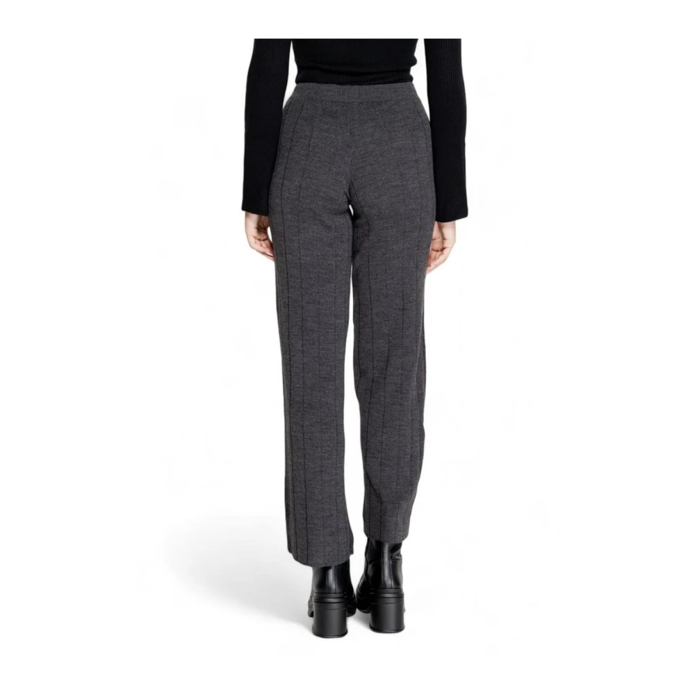 Only Grijze Acryl Damesbroeken Collectie Gray Dames