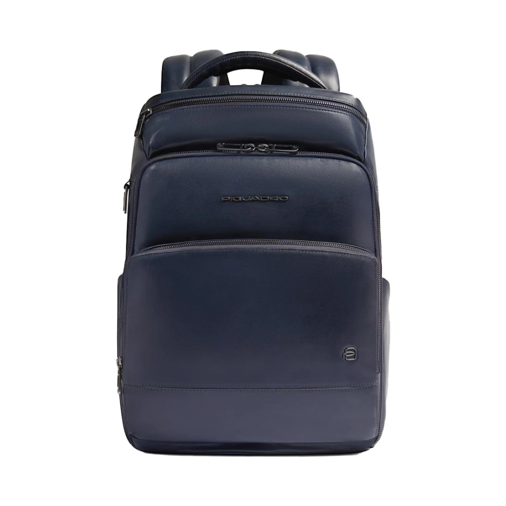 Piquadro Men's Blue Personalizable Laptop Backpack 14"