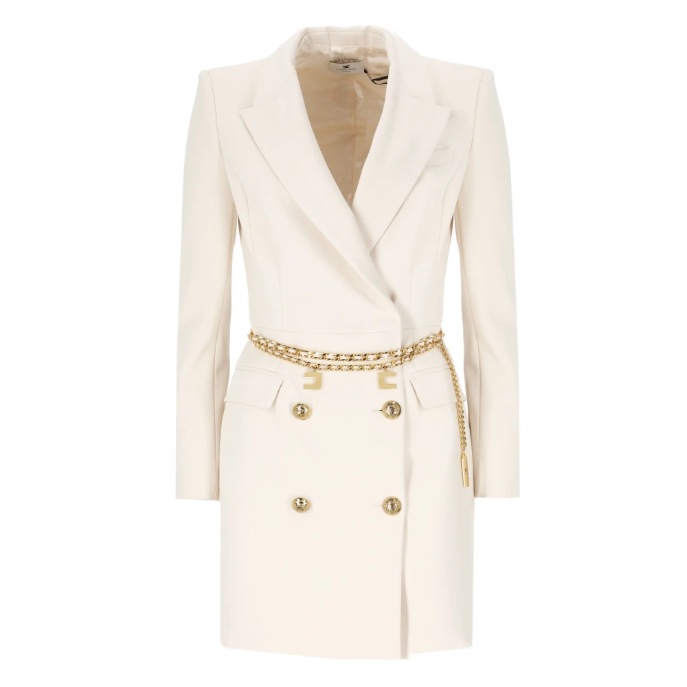 Elisabetta Franchi Elegante Jurk voor Speciale Gelegenheden Beige Dames