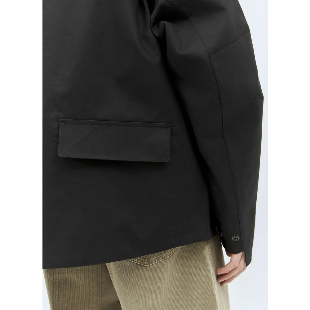 Lemaire Waterafstotende Katoenen Parka Black Heren