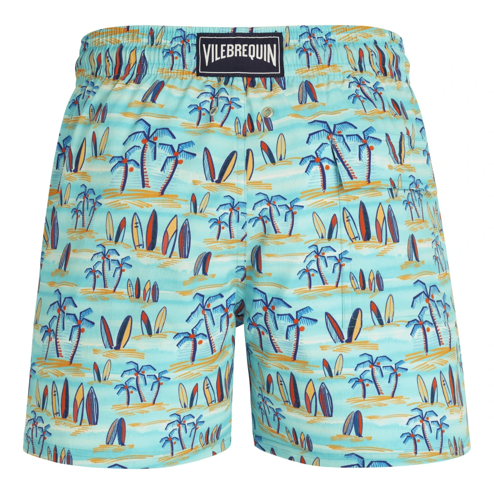 Vilebrequin Stretch zwemkleding Palms Surfs Blue Heren
