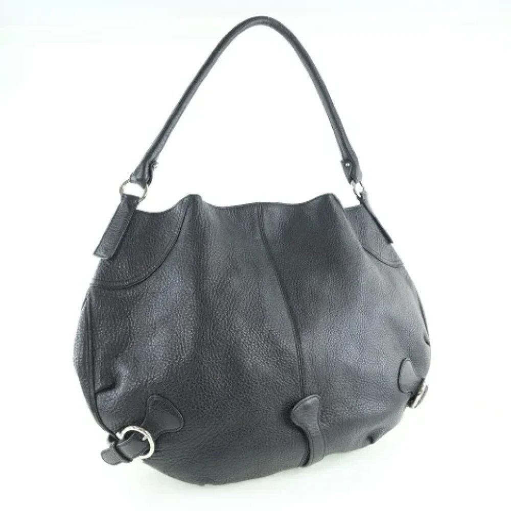 Salvatore Ferragamo Pre-owned Leather shoulder-bags Black Dames
