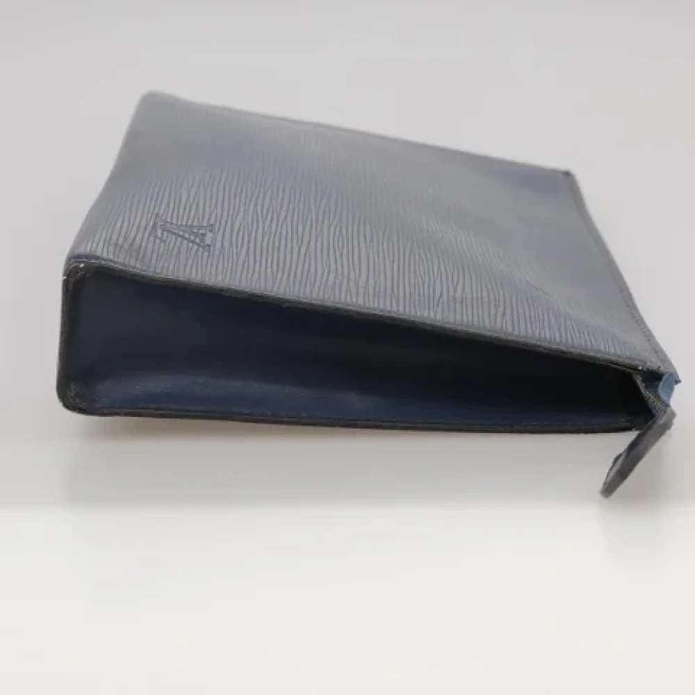 Louis Vuitton Vintage Pre-owned Leather clutches Blue Dames