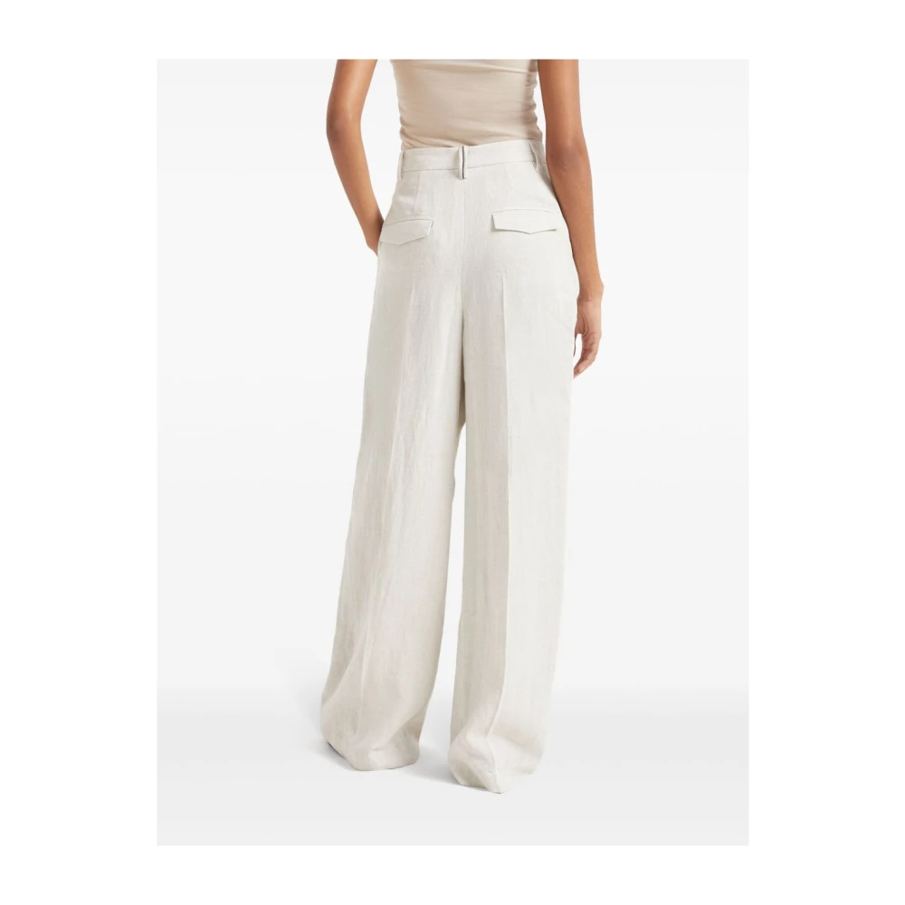 BRUNELLO CUCINELLI Beige Broek Elegante Stijl Beige Dames
