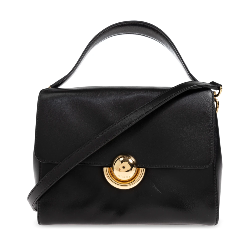 Furla Vrouw Zwart Tassen Dames, One Size, Leer, Handtas Domus Klein