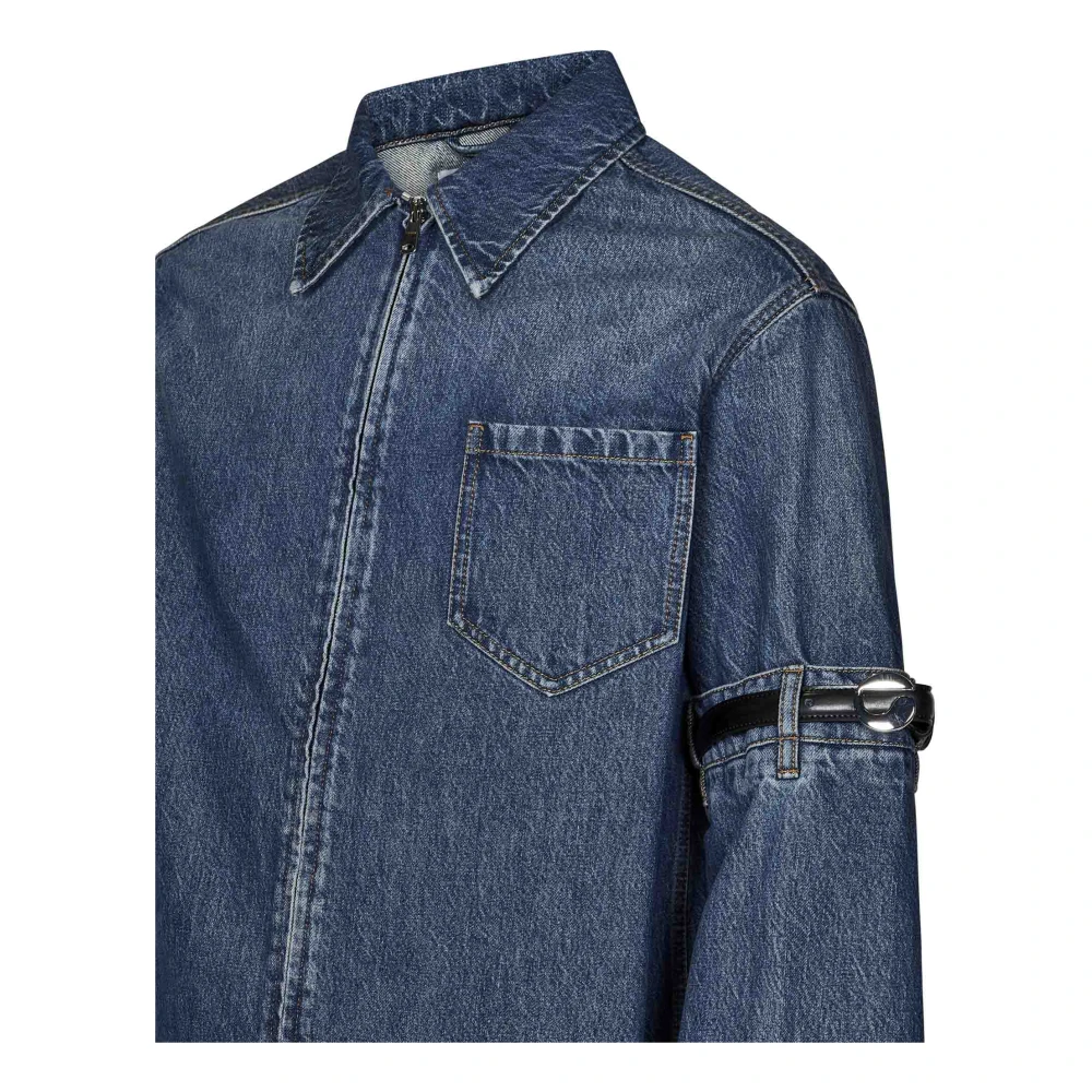 Coperni Blauwe Denimjas met Open Elleboogontwerp Blue Heren
