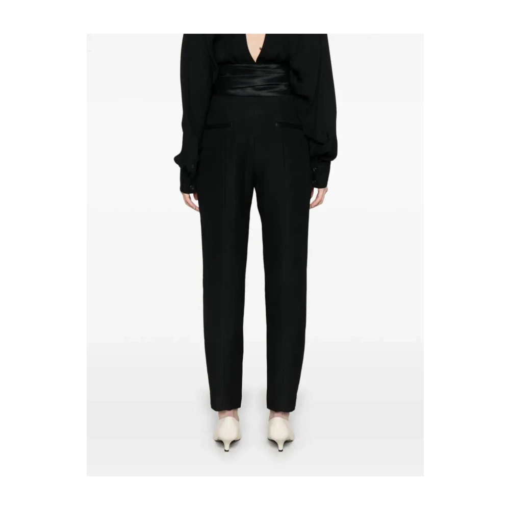 Khaite Zwarte Lenro Pant Black Dames