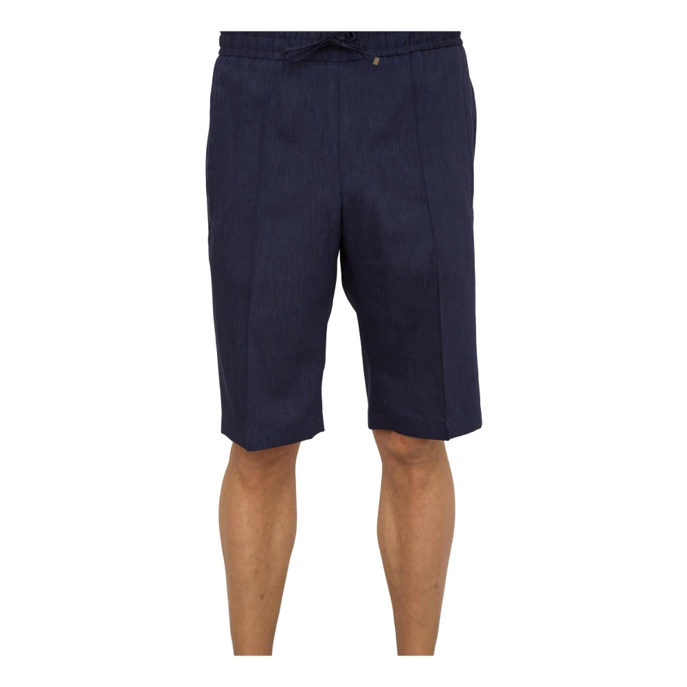 Corneliani Stijlvolle Bermuda Shorts voor Mannen Blue Heren