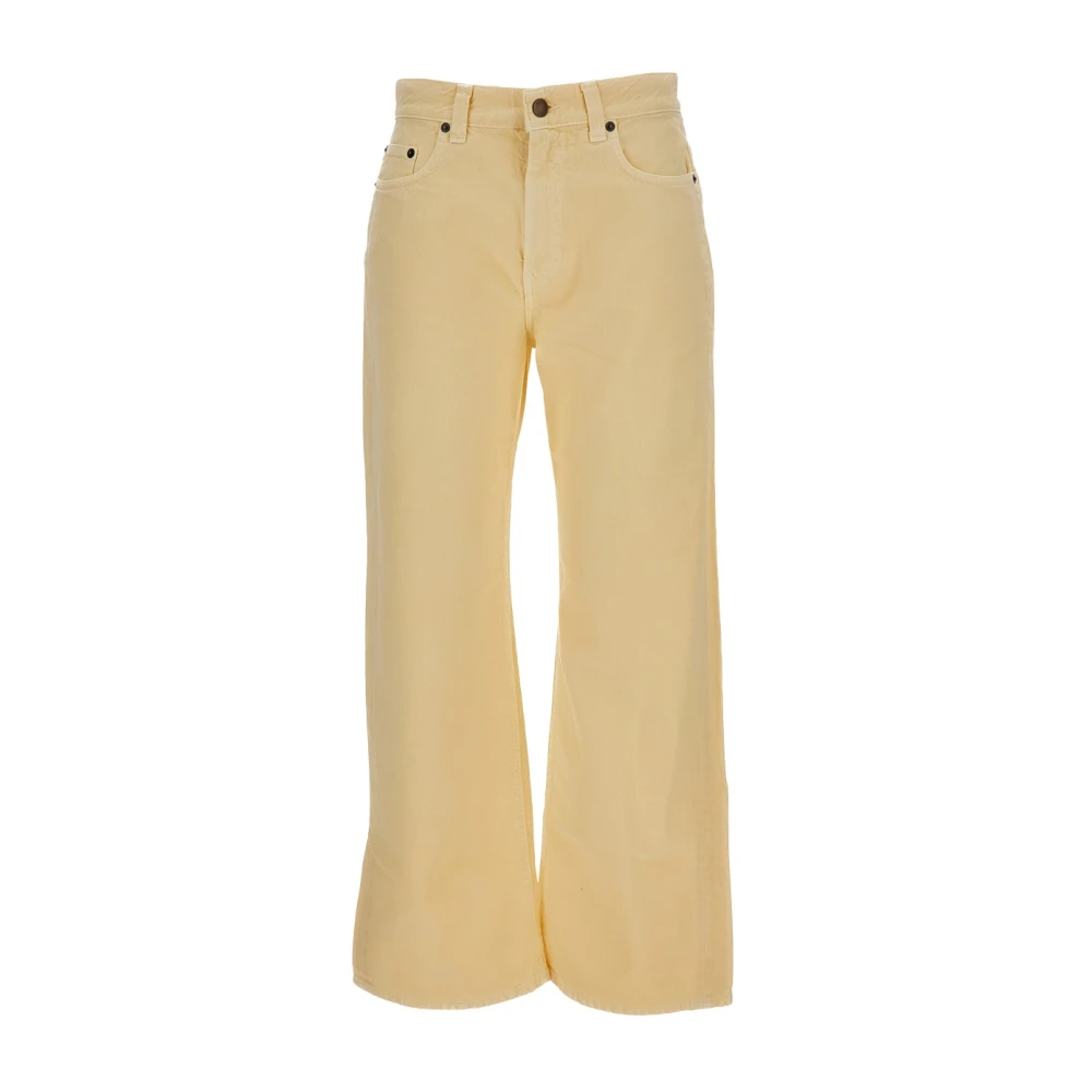 Haikure Women's Beige Winny Twill Wide Trousers - Wide Trousers - W26 - Trousers