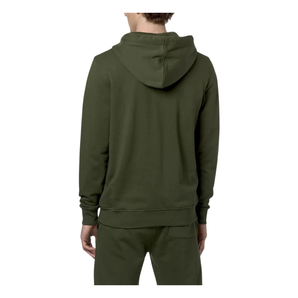 K-way Groene hoodie met rits Green Heren