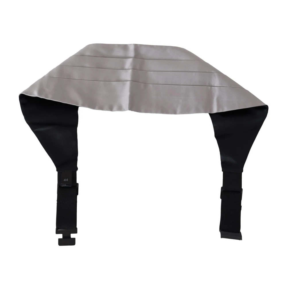 Dolce & Gabbana Men's Gray Silk Cummerbund - Belts - Xs - Accessories