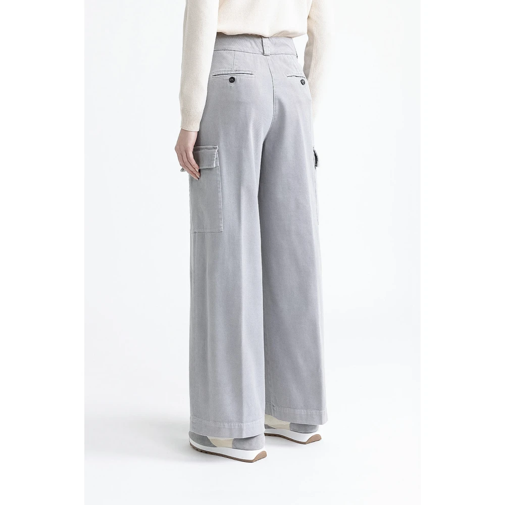 PESERICO Broek met plooien Gray Dames