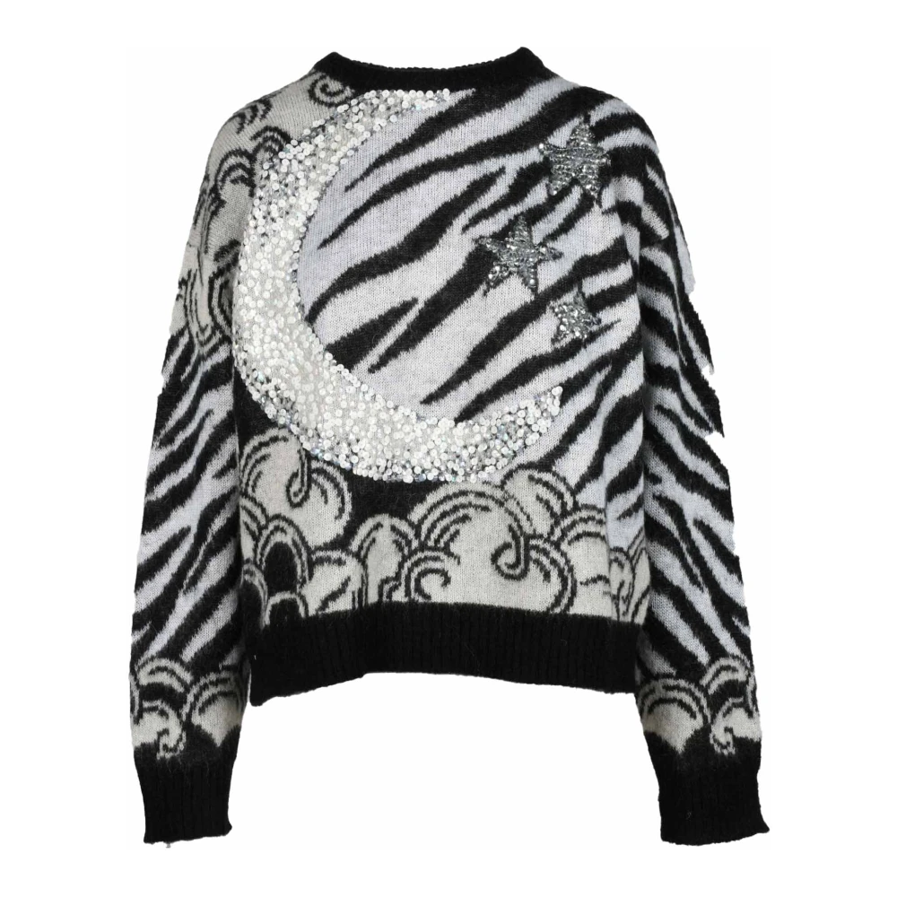 Aniye By Mohair Blend Gebreide Trui Black Dames