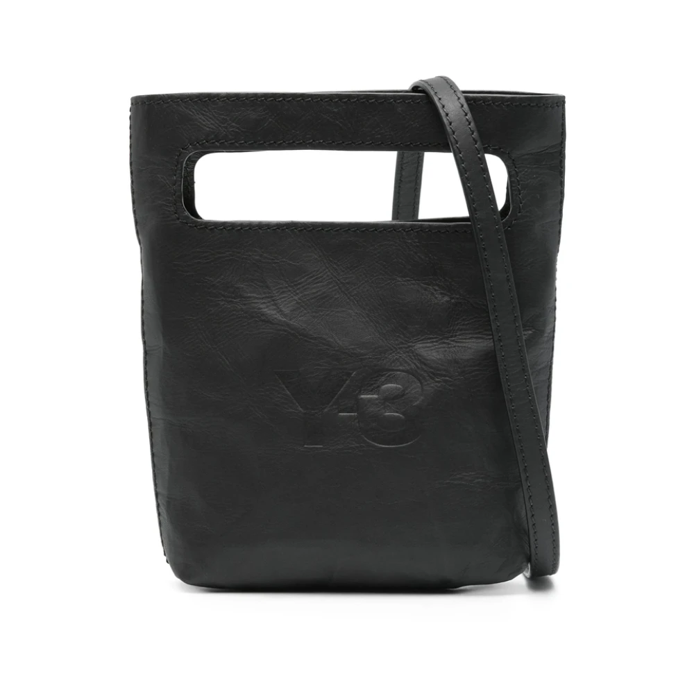 Y-3 Zwarte Schoudertas met Bovenhandvat Black Dames