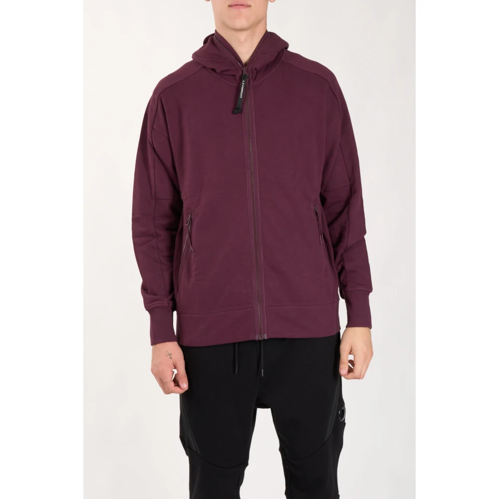 C.P. Company Hoodie met Lens Detail Purple Heren