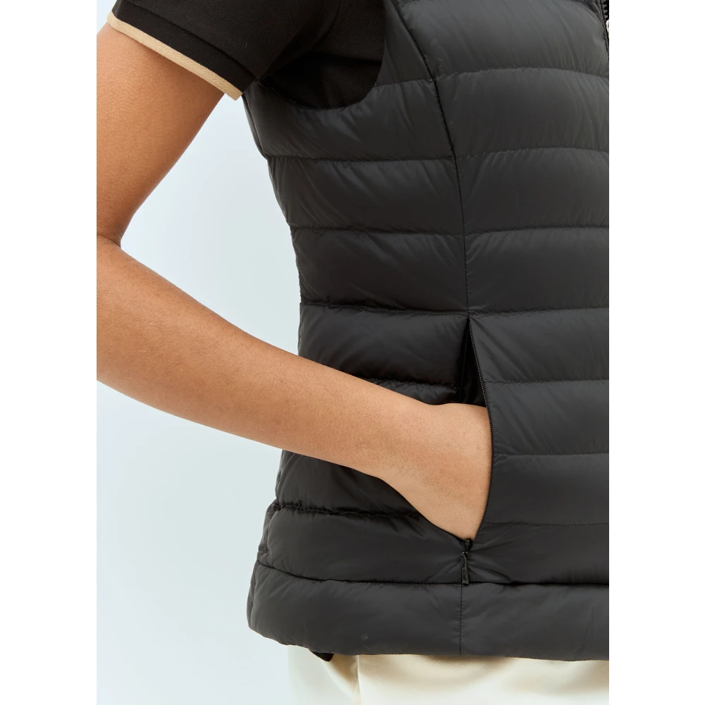 Moncler Lichtgewicht donsvest met gewatteerde voering Black Dames