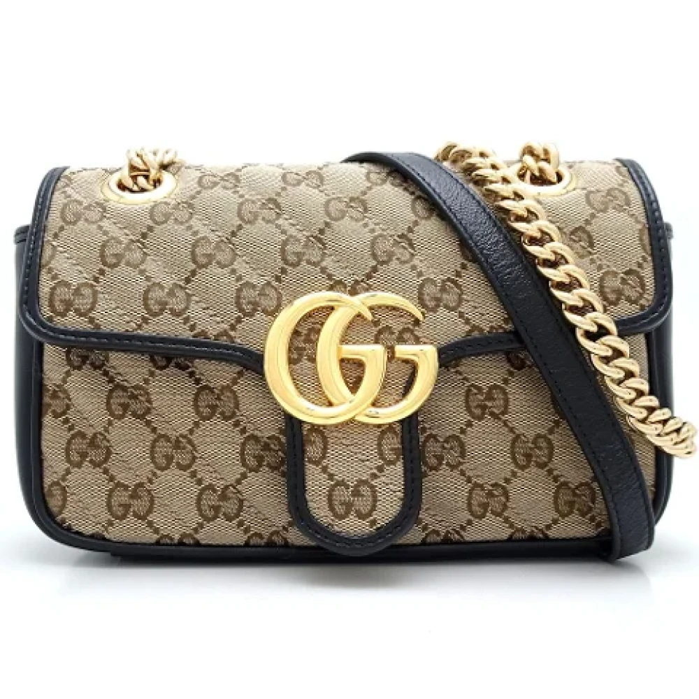 Gucci Vintage Pre-owned Canvas gucci-bags Beige Dames