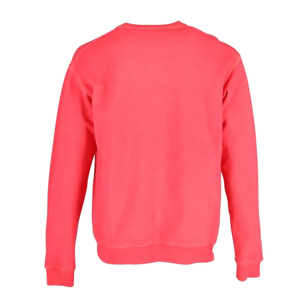 Dsquared2 Logo Sweatshirt Katoen Ronde Hals Mannen Pink Heren