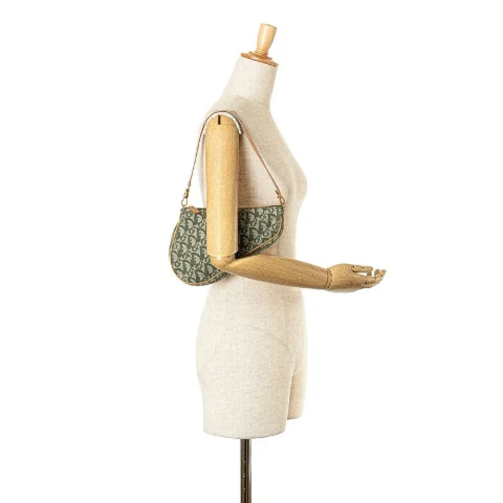 Dior Vintage Pre-owned Canvas handbags Green Dames