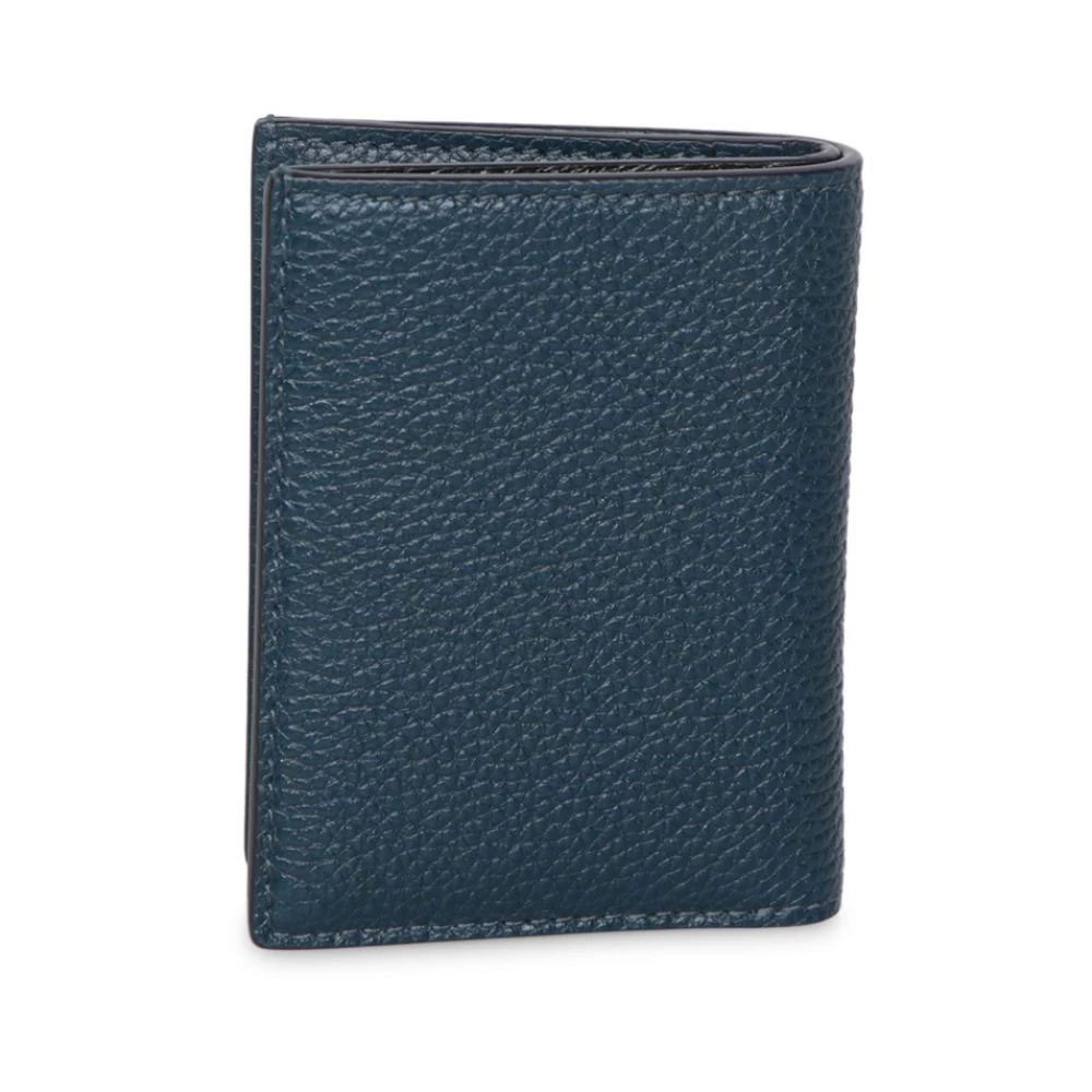 Tom Ford Blauwe Leren Kaarthouder Blue Heren
