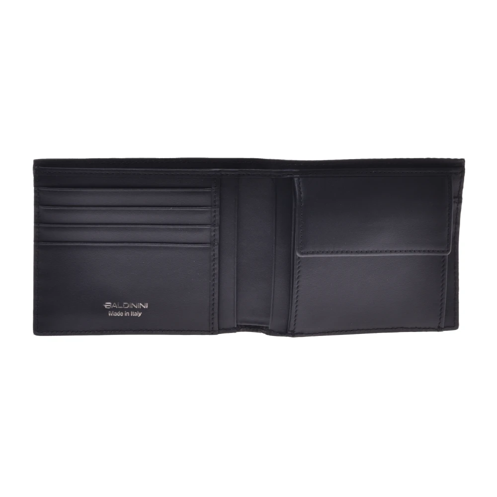 Baldinini Wallet in black speckled leather Black Heren