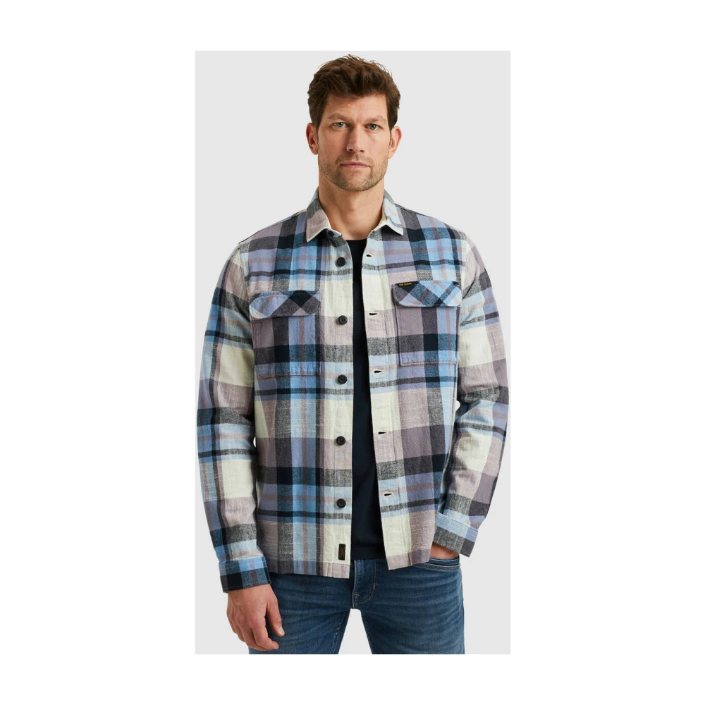 PME Legend Slub Yarn Dyed Overhemd Lange Mouw Multicolor Heren