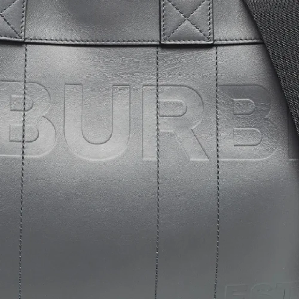 Burberry Vintage Pre-owned Leather totes Gray Dames