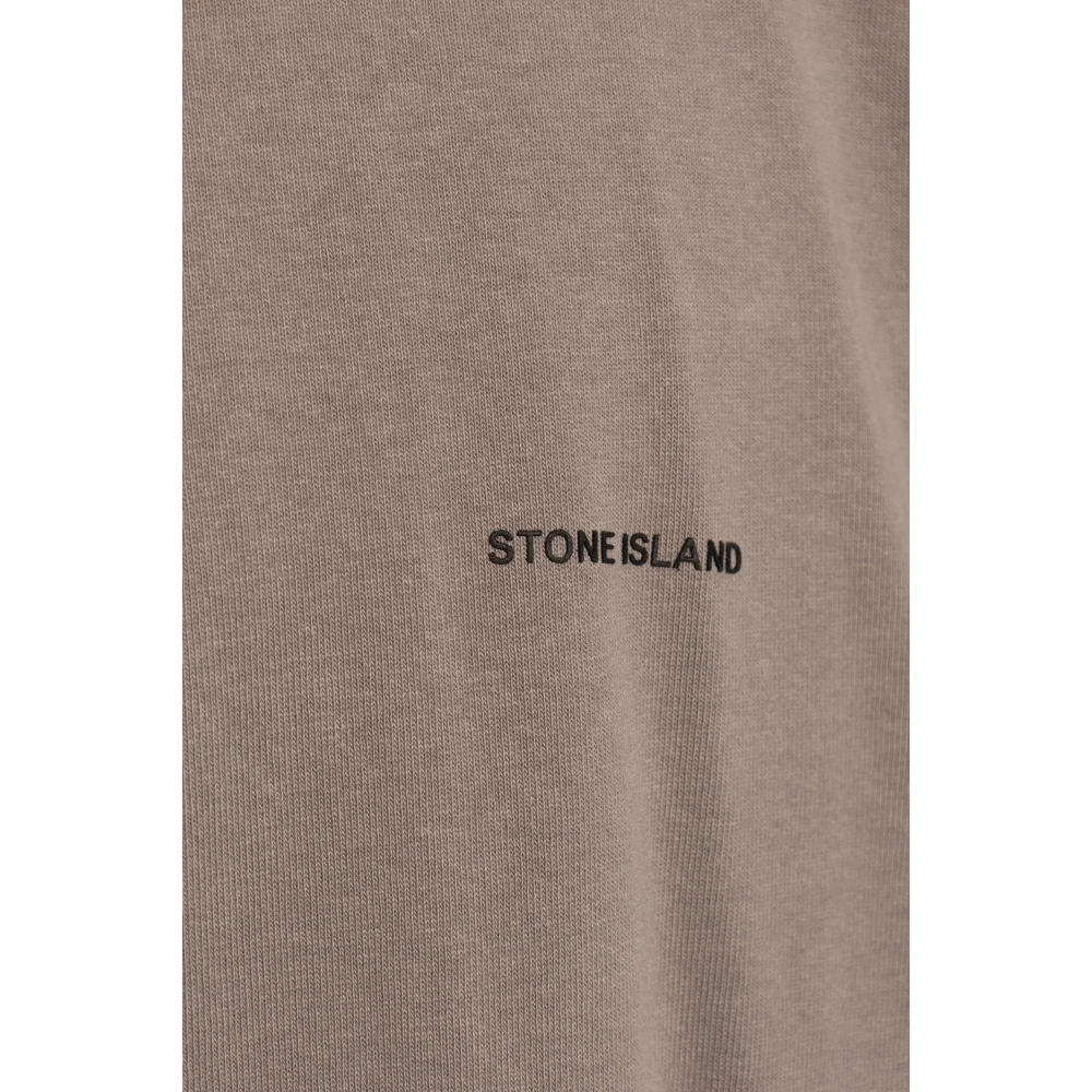Stone Island Sweatshirt met logo Gray Heren