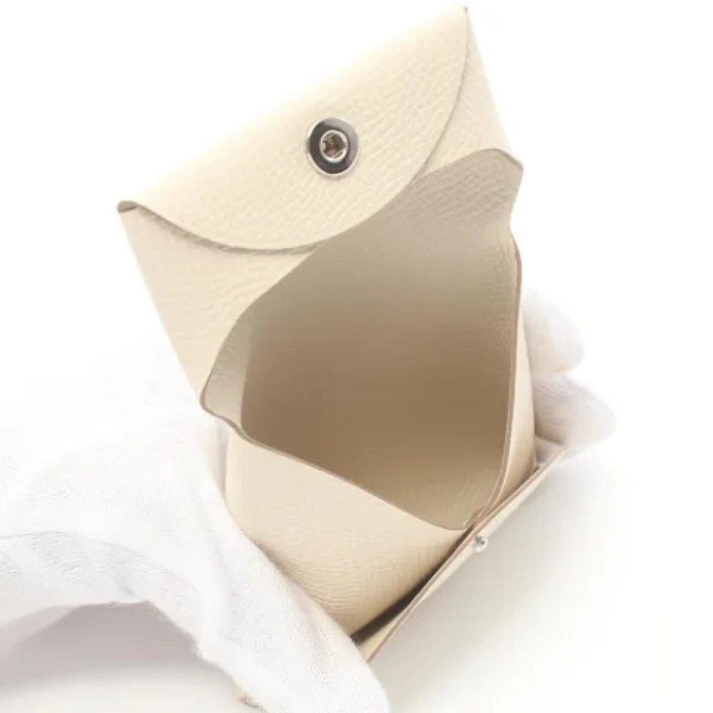 Hermès Vintage Pre-owned Leather wallets White Dames