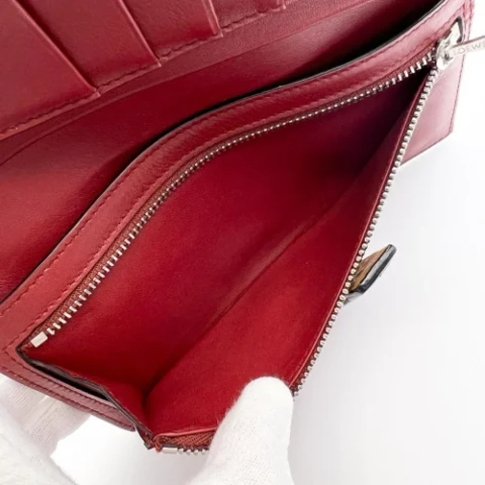 Loewe Pre-owned Leather wallets Brown Dames