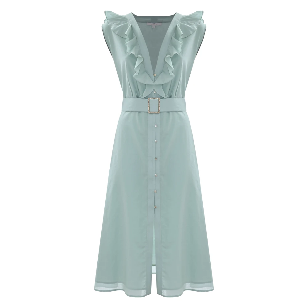 Kocca Elegante Midi Jurken voor Vrouwen Green Dames