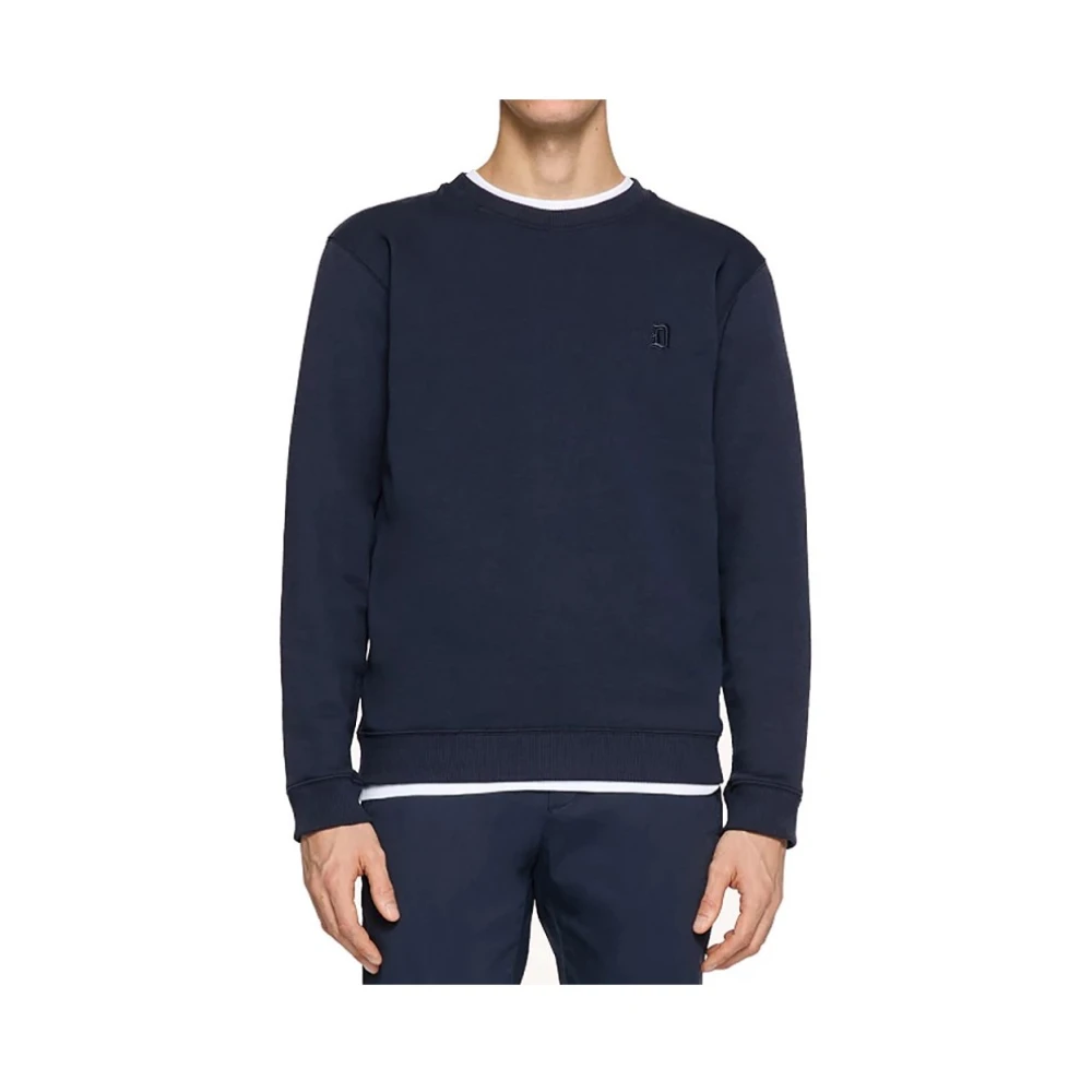 Dondup Blauwe Katoenen Sweatshirt met Logoprint Blue Heren