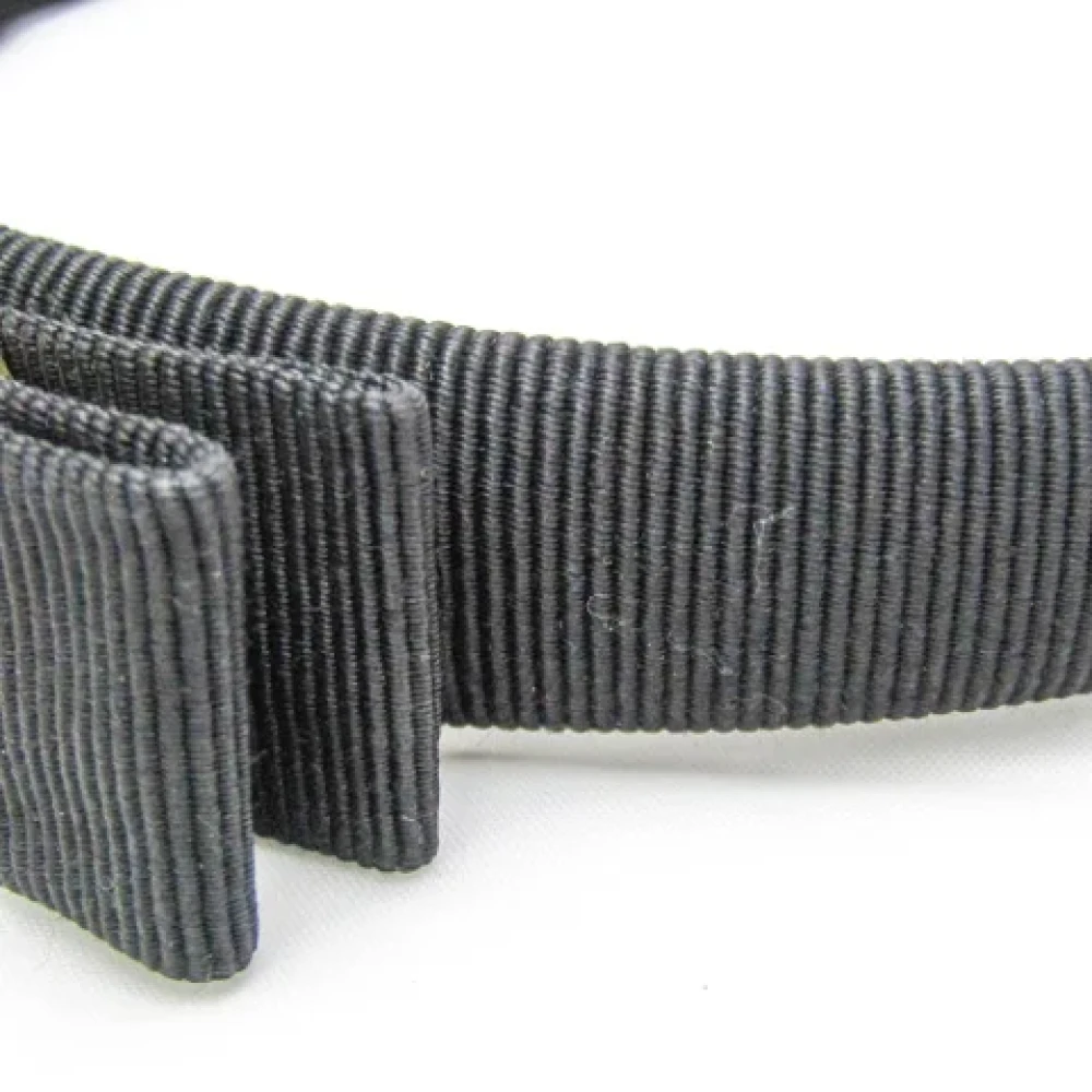 Salvatore Ferragamo Pre-owned Cotton hair-accessories Black Dames
