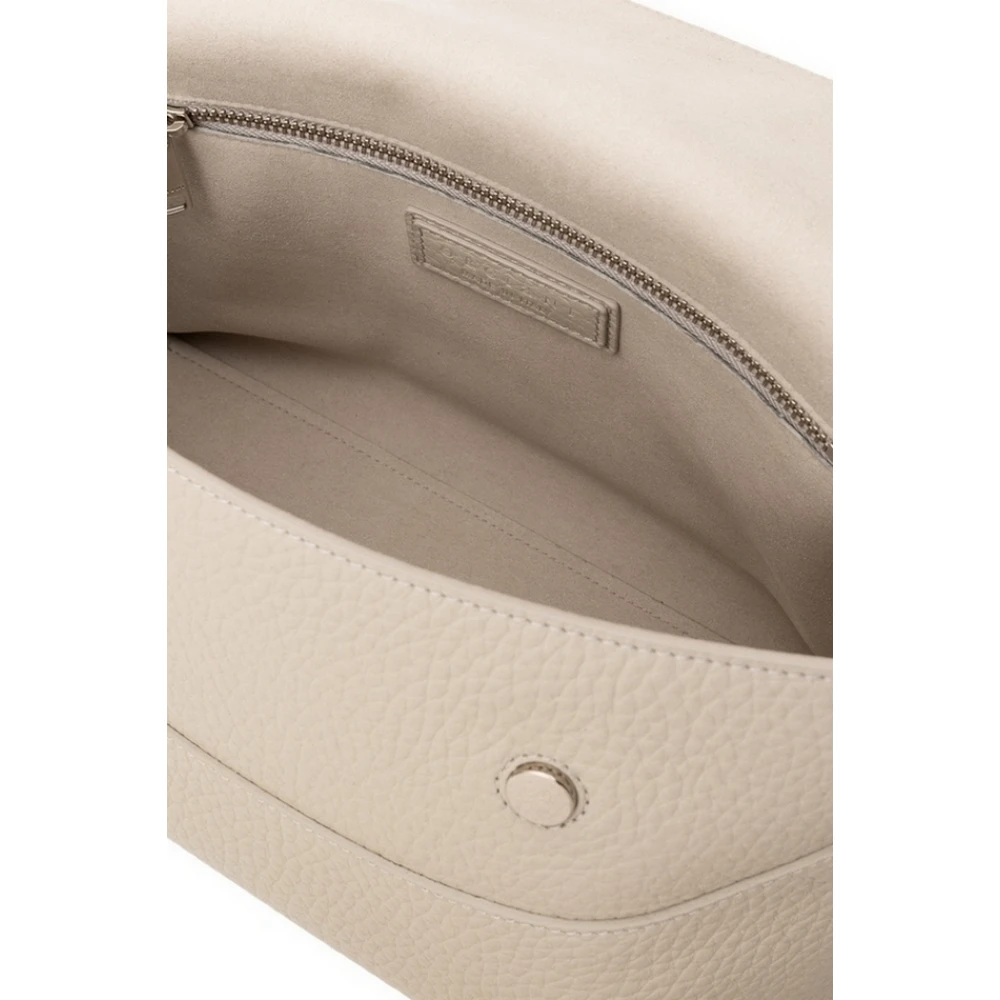 Orciani Zachte Nana Model Tas met Magnetische Sluiting White Dames