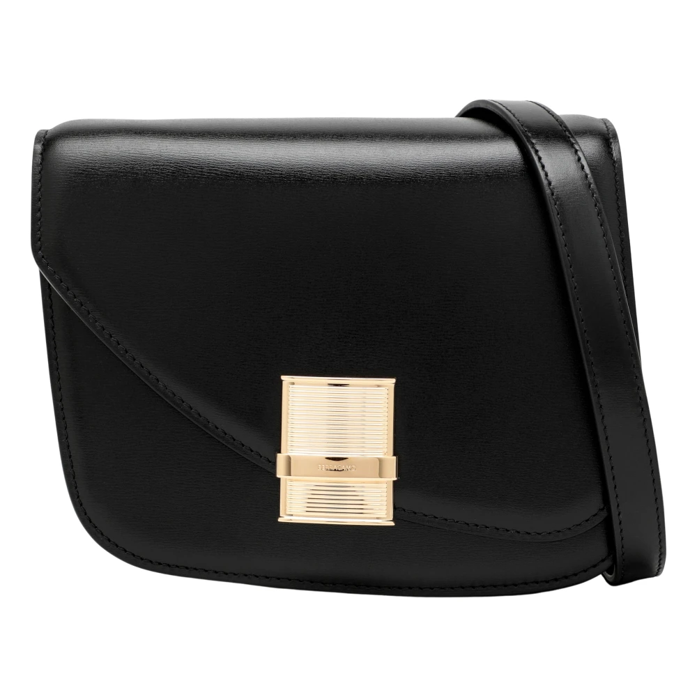 Salvatore Ferragamo Kleine Crossbody Tas Oester Stijl Black Dames