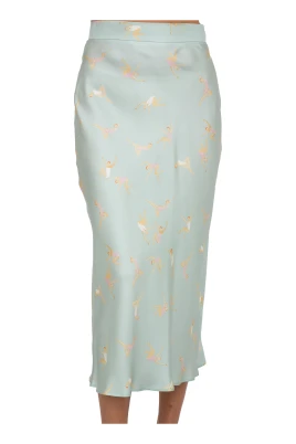 Silk Midi Kjol