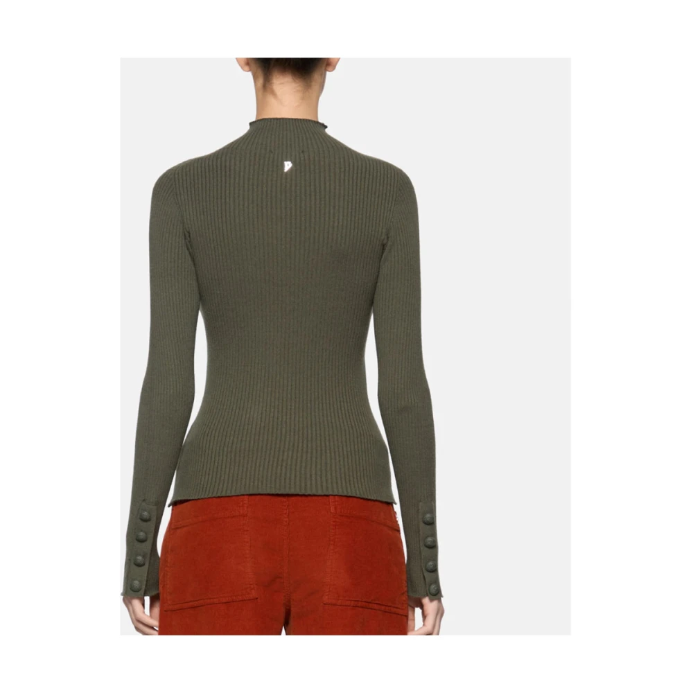 Dondup Slim Fit Rollneck Sweater Green Dames