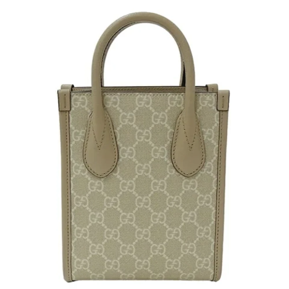Gucci Vintage Pre-owned Fabric gucci-bags Beige Dames