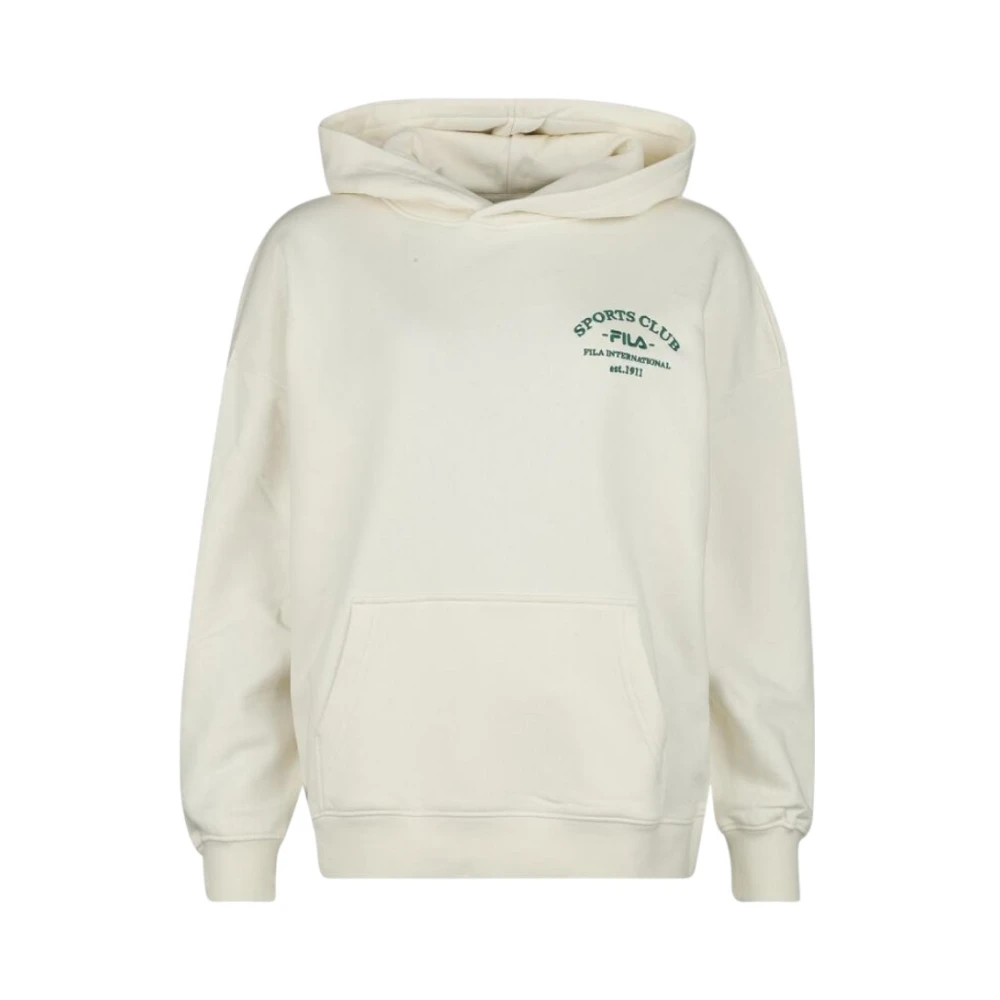 Fila Logo Hoodie met Ribboorden White Heren