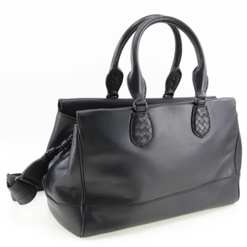 Bottega Veneta Vintage Pre-owned Leather handbags Black Dames