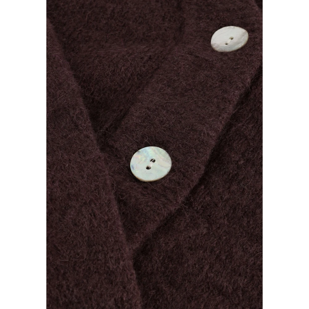 moss copenhagen Ecru Cardigan voor Stijlvol Comfort Purple Dames
