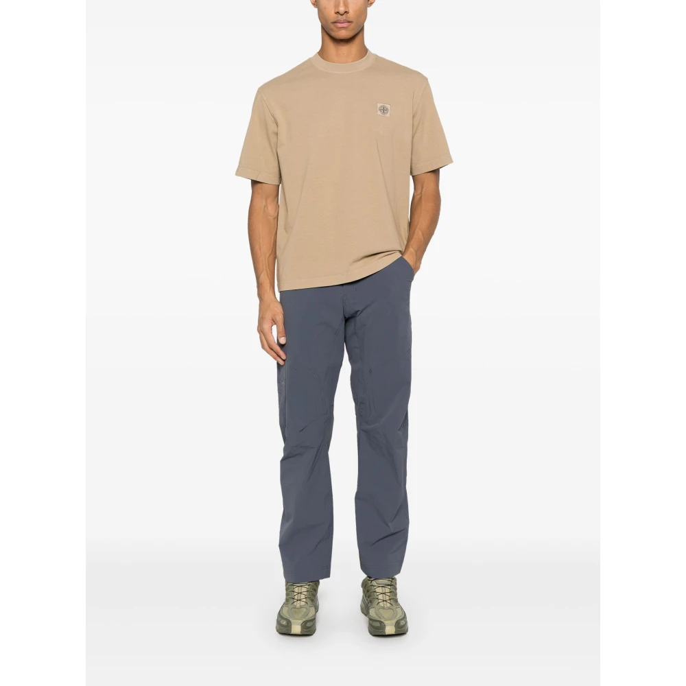 Stone Island Beige T-shirts en Polos met Logo Beige Heren