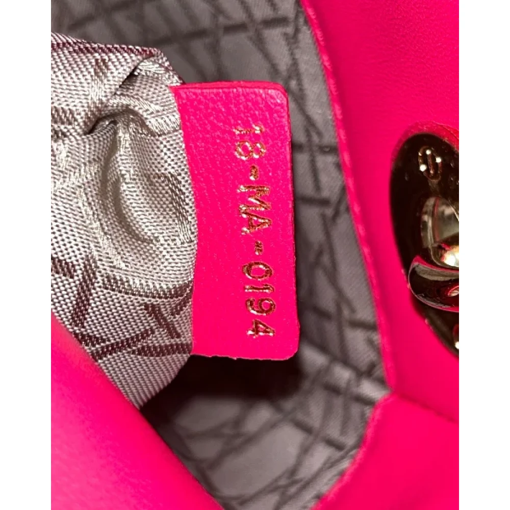Dior Vintage Pre-owned Leather handbags Pink Dames