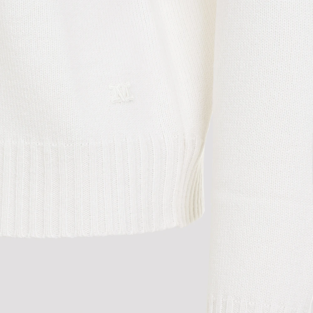 Max Mara Crewneck Sweater Cream Viglio Style White Dames