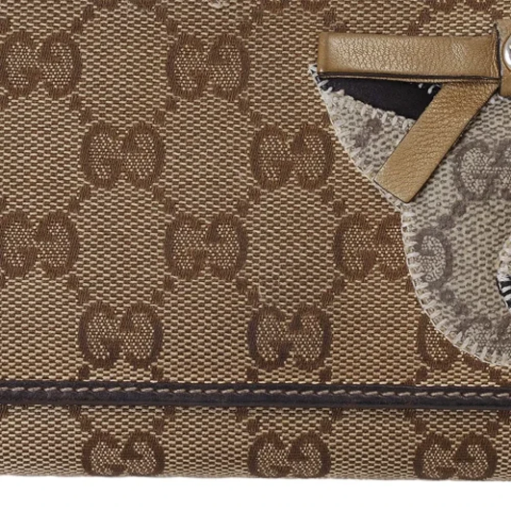 Gucci Vintage Pre-owned Canvas wallets Brown Dames